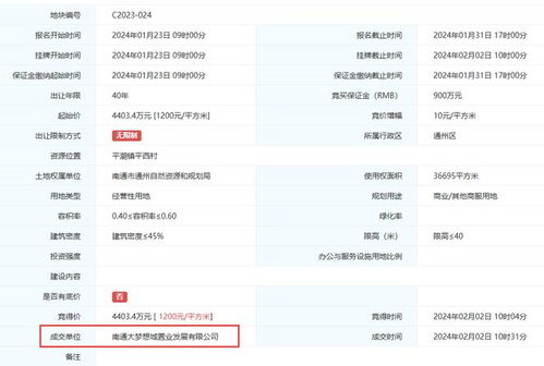总投资不少于3亿元 南通一宗商业地块成功出让,主题乐园来了